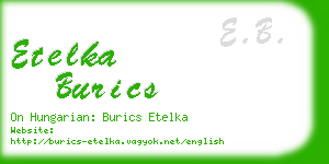 etelka burics business card